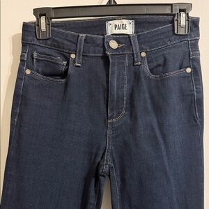 PAIGE Women's High Rise Dark Blue Jeans